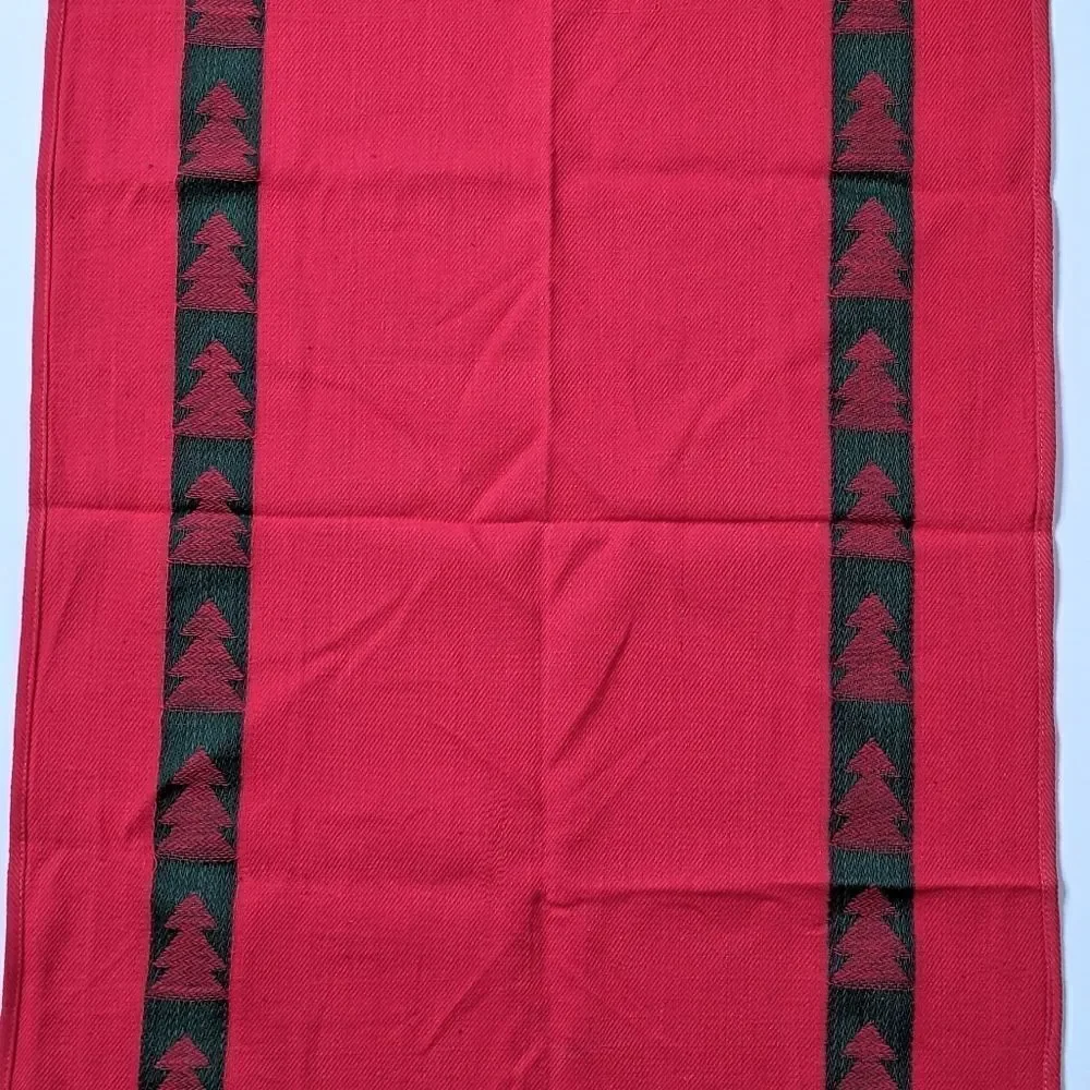 Crate&Barrel Red 100% Cotton Hostess Towel